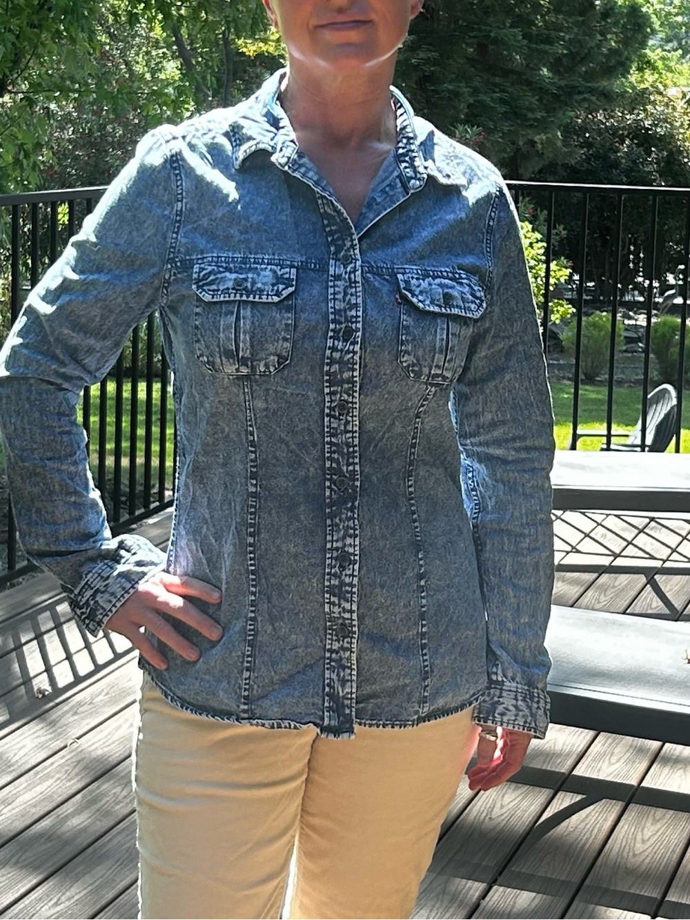 Levi's Women's Denim Jacket - Blue Acid Wash